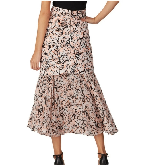 Proenza Schouler Dresses & Skirts - Proenza Schouler women's pink Georgette printed Chiffon layered Skirt 💗